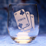 Poker Glass with Name